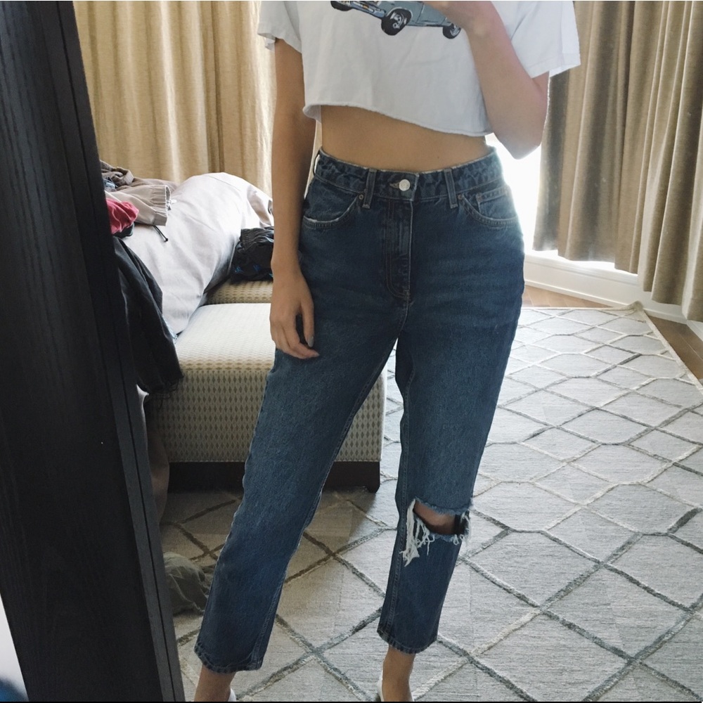 Topshop mom jeans denim